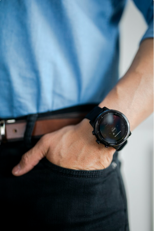 Black Leather Coupe Watch